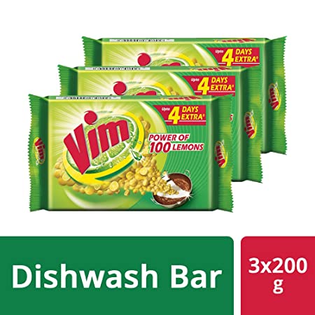 Vim Lemon Dishwash Bar - Pack of 3 - Brand Offer