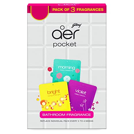 Godrej Aer Pocket Bathroom Freshener Room Freshener - Pack of 3 - Brand Offer